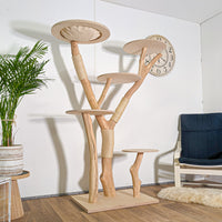 Naturkratzbaum 4586 Kratzbaum Natur Holz Design 175 cm hoch Katzenbaum