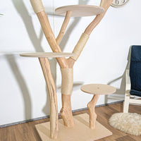 Naturkratzbaum 4586 Kratzbaum Natur Holz Design 175 cm hoch Katzenbaum