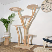 Naturkratzbaum 4586 Kratzbaum Natur Holz Design 175 cm hoch Katzenbaum