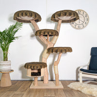Naturkratzbaum 4587 Kratzbaum Natur Holz Design 175 cm hoch Katzenbaum