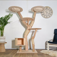 Naturkratzbaum 4587 Kratzbaum Natur Holz Design 175 cm hoch Katzenbaum