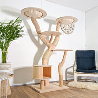 Naturkratzbaum 4587 Kratzbaum Natur Holz Design 175 cm hoch Katzenbaum