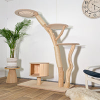 Naturkratzbaum 4588 Kratzbaum Natur Holz Design 175 cm hoch Katzenbaum