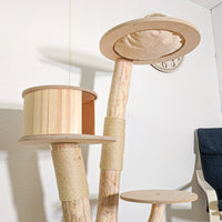 Naturkratzbaum 4589 Kratzbaum Natur Holz Design 140 cm hoch Katzenbaum