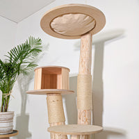 Naturkratzbaum 4589 Kratzbaum Natur Holz Design 140 cm hoch Katzenbaum