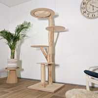 Naturkratzbaum 4590 Kratzbaum Natur Holz Design 170 cm hoch Katzenbaum