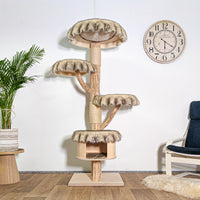 Naturkratzbaum 4591 Kratzbaum Natur Holz Design 175 cm hoch Katzenbaum