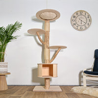 Naturkratzbaum 4591 Kratzbaum Natur Holz Design 175 cm hoch Katzenbaum