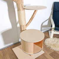 Naturkratzbaum 4591 Kratzbaum Natur Holz Design 175 cm hoch Katzenbaum