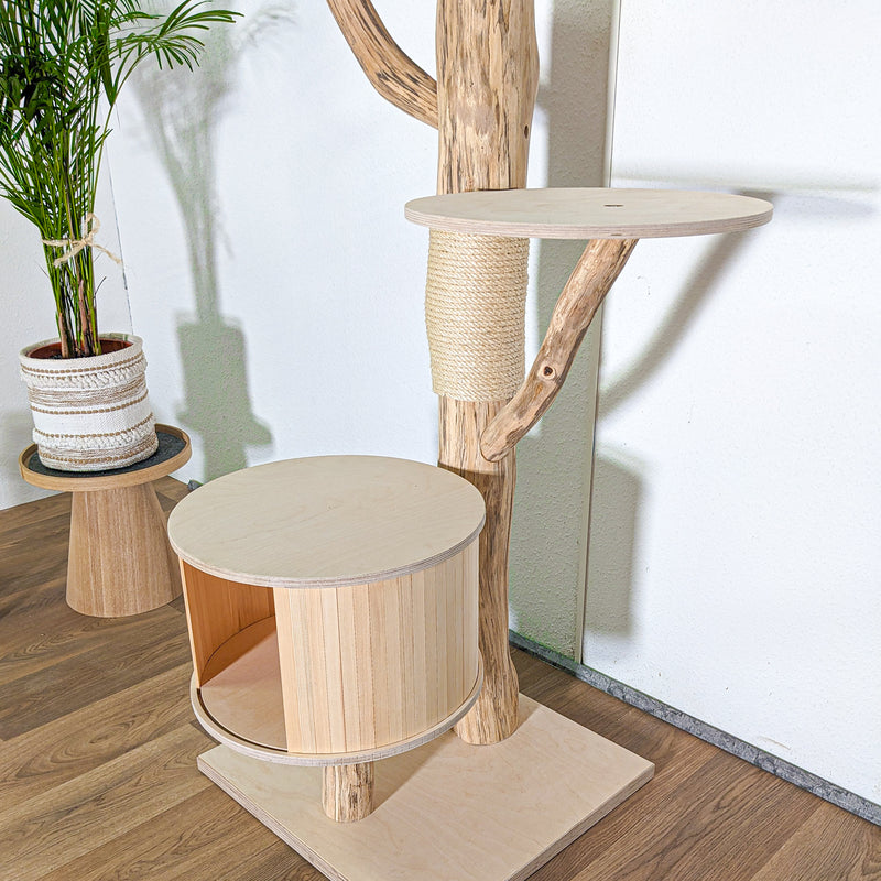 Naturkratzbaum 4591 Kratzbaum Natur Holz Design 175 cm hoch Katzenbaum