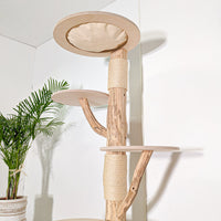 Naturkratzbaum 4591 Kratzbaum Natur Holz Design 175 cm hoch Katzenbaum