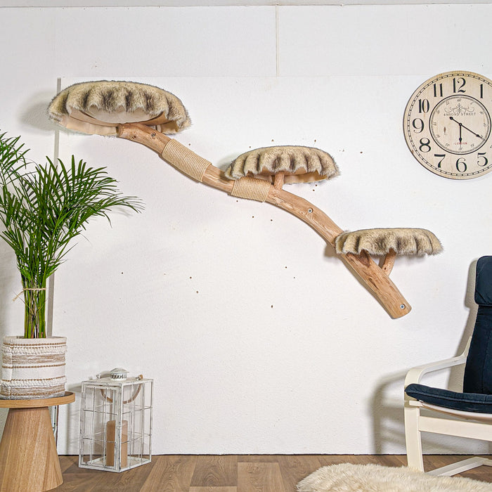 Wandkratzbaum 4592 Naturkratzbaum 180 cm Länge Kratzbaum Natur Holz Design