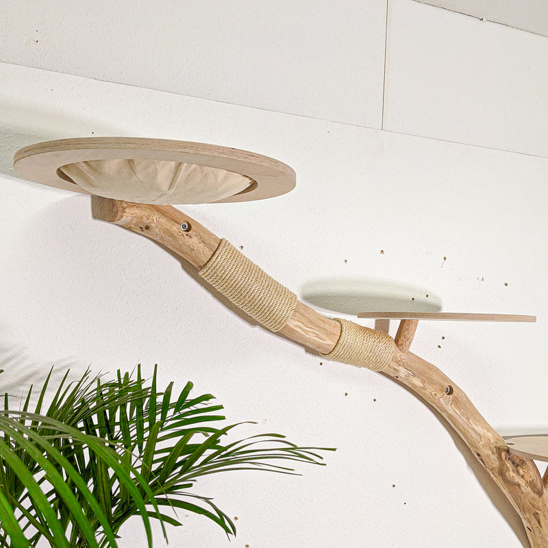 Wandkratzbaum 4592 Naturkratzbaum 180 cm Länge Kratzbaum Natur Holz Design
