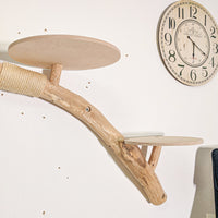Wandkratzbaum 4592 Naturkratzbaum 180 cm Länge Kratzbaum Natur Holz Design