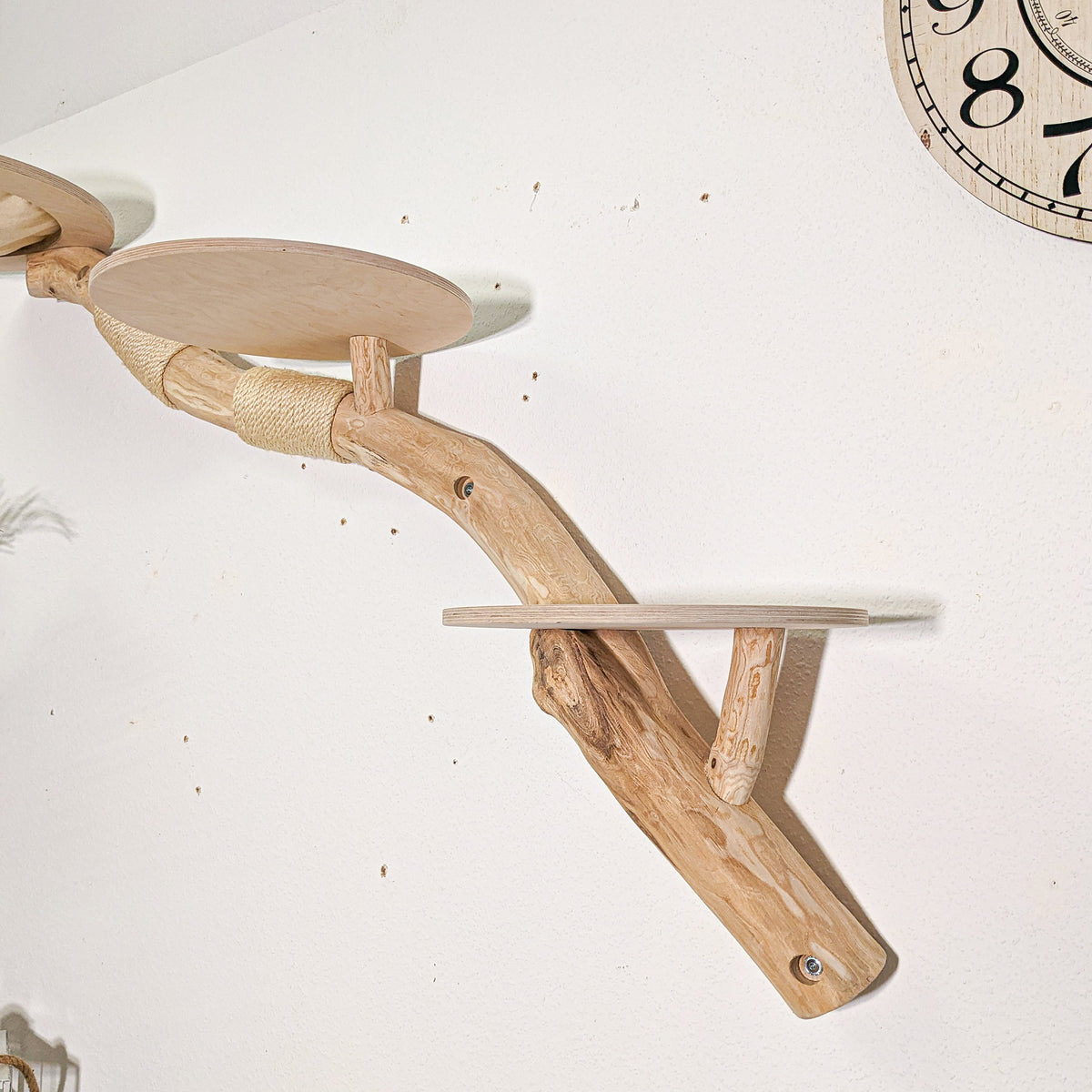 Wandkratzbaum 4592 Naturkratzbaum 180 cm Länge Kratzbaum Natur Holz Design