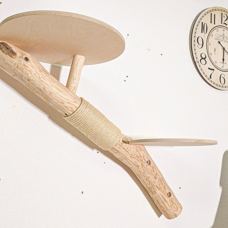 Wandkratzbaum 4593 Naturkratzbaum 160 cm Länge Kratzbaum Natur Holz Design
