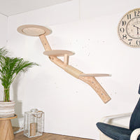 Wandkratzbaum 4593 Naturkratzbaum 160 cm Länge Kratzbaum Natur Holz Design