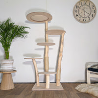 Naturkratzbaum 4594 Kratzbaum Natur Holz Design 155 cm hoch Katzenbaum
