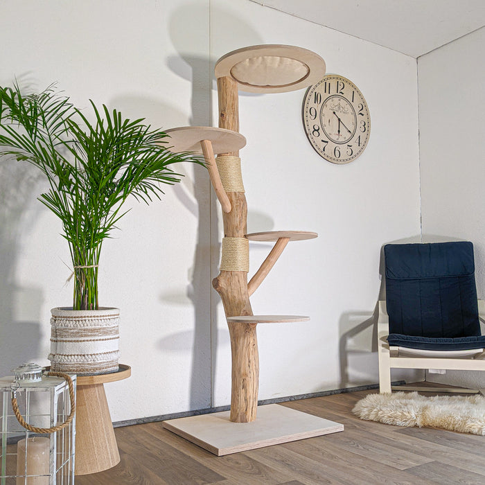 Naturkratzbaum 4596 Kratzbaum Natur Holz Design 185 cm hoch Katzenbaum