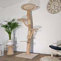 Naturkratzbaum 4596 Kratzbaum Natur Holz Design 185 cm hoch Katzenbaum