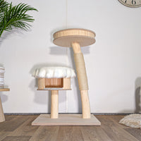 Naturkratzbaum 4597 Kratzbaum Natur Holz Design 100 cm hoch Katzenbaum