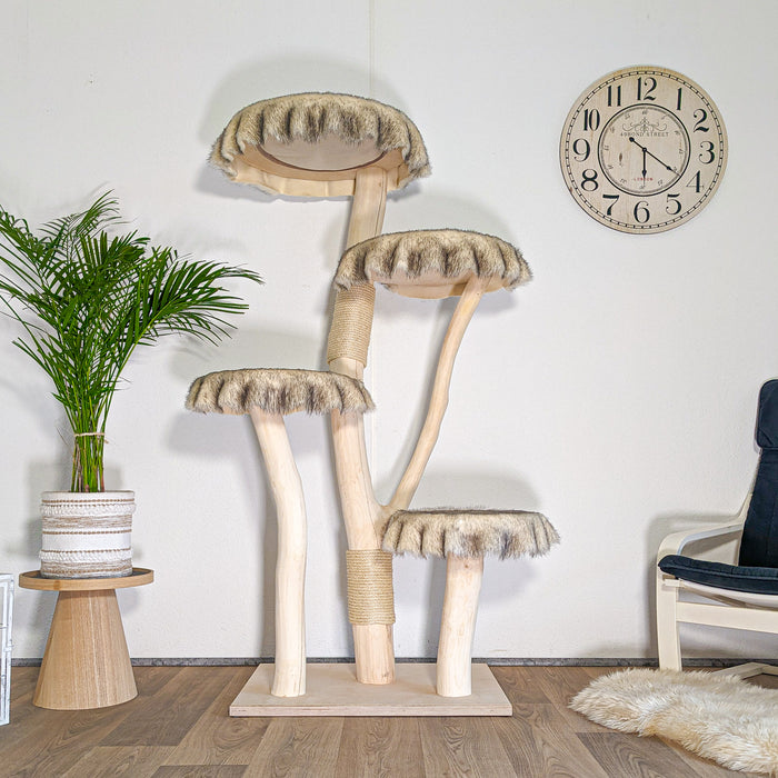 Naturkratzbaum 4598 Kratzbaum Natur Holz Design 175 cm hoch Katzenbaum