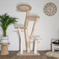 Naturkratzbaum 4598 Kratzbaum Natur Holz Design 175 cm hoch Katzenbaum