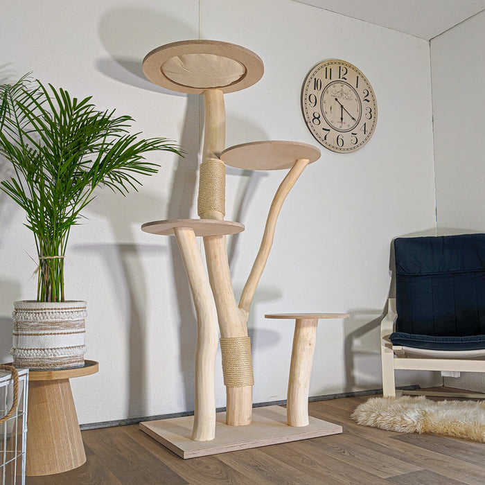 Naturkratzbaum 4598 Kratzbaum Natur Holz Design 175 cm hoch Katzenbaum