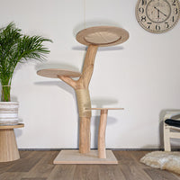Naturkratzbaum 4599 Kratzbaum Natur Holz Design 135 cm hoch Katzenbaum