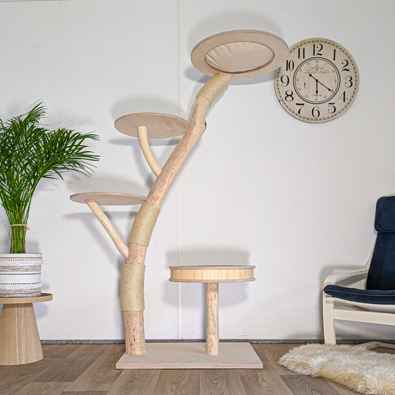 Naturkratzbaum 4600 Kratzbaum Natur Holz Design 180 cm hoch Katzenbaum