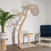Naturkratzbaum 4600 Kratzbaum Natur Holz Design 180 cm hoch Katzenbaum