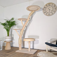Naturkratzbaum 4600 Kratzbaum Natur Holz Design 180 cm hoch Katzenbaum