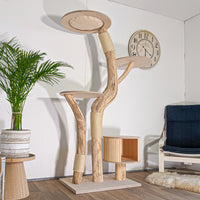 Naturkratzbaum 4601 Kratzbaum Natur Holz Design 188 cm hoch Katzenbaum