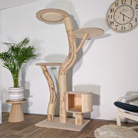 Naturkratzbaum 4601 Kratzbaum Natur Holz Design 188 cm hoch Katzenbaum