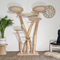 Naturkratzbaum 4603 Kratzbaum Natur Holz Design 175 cm hoch Katzenbaum
