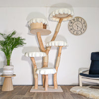 Naturkratzbaum 4605 Kratzbaum Natur Holz Design 203 cm hoch Katzenbaum