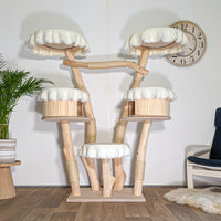 Naturkratzbaum 4608 Kratzbaum Natur Holz Design 170 cm hoch Katzenbaum