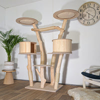 Naturkratzbaum 4608 Kratzbaum Natur Holz Design 170 cm hoch Katzenbaum