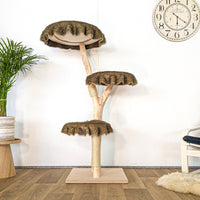 Naturkratzbaum 4610 Kratzbaum Natur Holz Design 150 cm hoch Katzenbaum