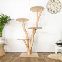 Naturkratzbaum 4611 Kratzbaum Natur Holz Design 158 cm hoch Katzenbaum