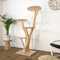 Naturkratzbaum 4611 Kratzbaum Natur Holz Design 158 cm hoch Katzenbaum