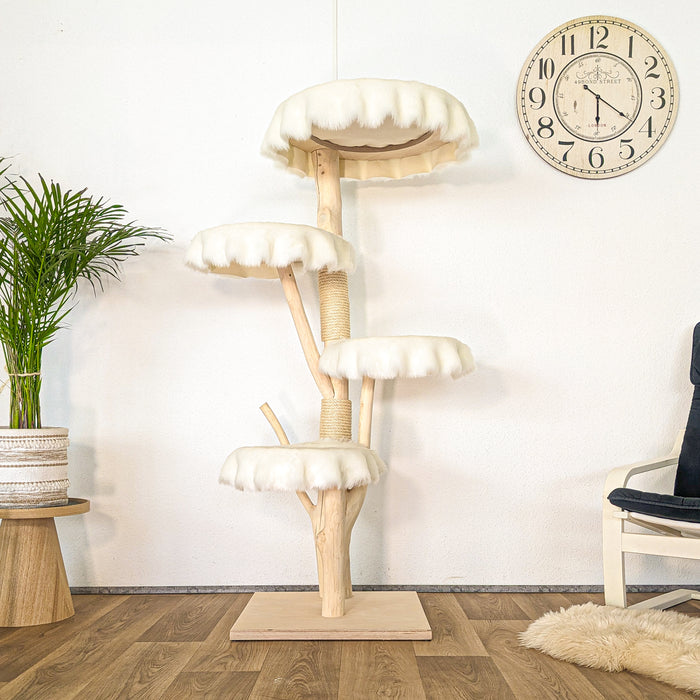 Naturkratzbaum 4612 Kratzbaum Natur Holz Design 160 cm hoch Katzenbaum