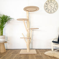 Naturkratzbaum 4612 Kratzbaum Natur Holz Design 160 cm hoch Katzenbaum