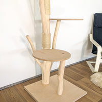 Naturkratzbaum 4612 Kratzbaum Natur Holz Design 160 cm hoch Katzenbaum