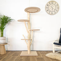 Naturkratzbaum 4612 Kratzbaum Natur Holz Design 160 cm hoch Katzenbaum