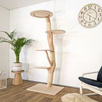 RESERVIERT + ÄNDERUNG - Naturkratzbaum 4613 Kratzbaum Natur Holz Design 190 cm hoch Katzenbaum