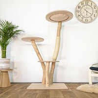 Naturkratzbaum 4614 Kratzbaum Natur Holz Design 150 cm hoch Katzenbaum