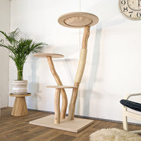 Naturkratzbaum 4614 Kratzbaum Natur Holz Design 150 cm hoch Katzenbaum