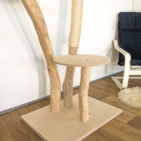 Naturkratzbaum 4614 Kratzbaum Natur Holz Design 150 cm hoch Katzenbaum