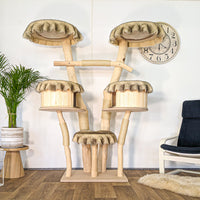 Naturkratzbaum 4618 Kratzbaum Natur Holz Design 180 cm hoch Katzenbaum